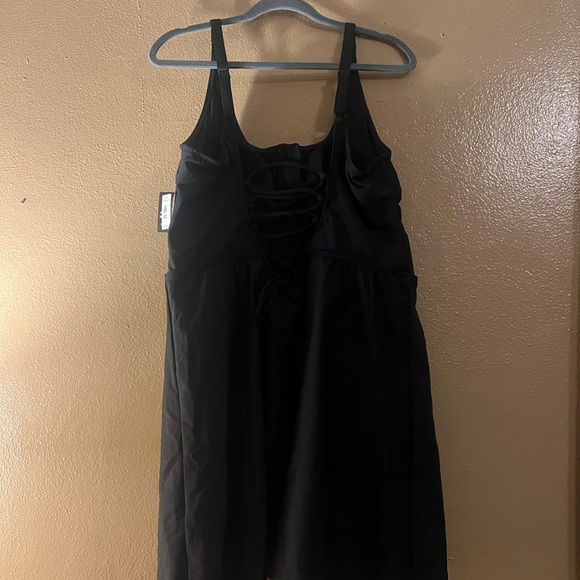 NWT Torrid Black Zip Swim Dress - Picture 6 of 6